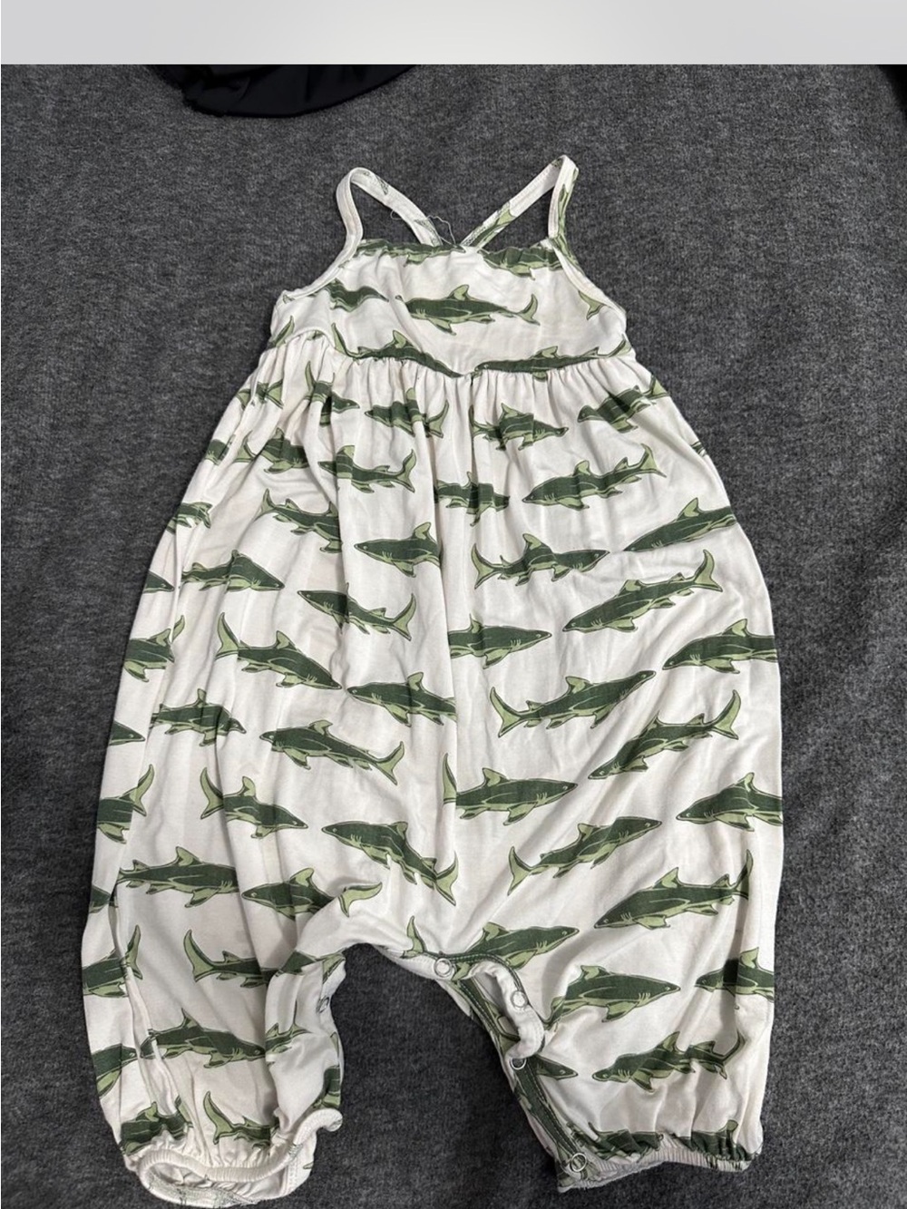 Kate Quinn Bamboo Shark Print Romper Jumpsuit 18-24M